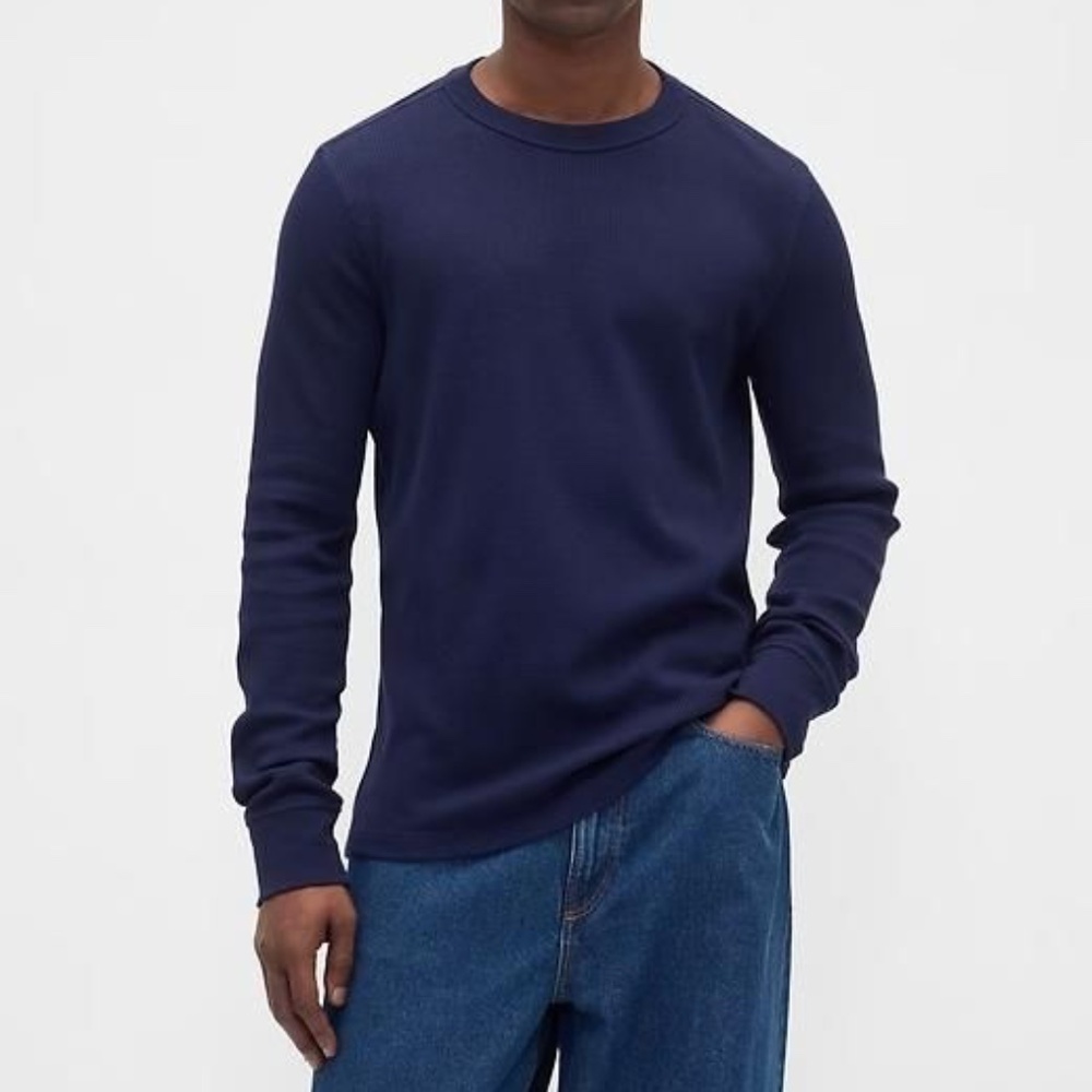 Gap | Men’s Waffle-knit Shirt (Medium) - Blue